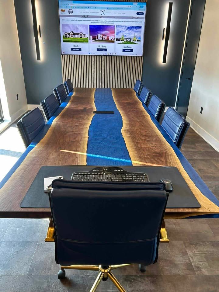 True North blue epoxy conference