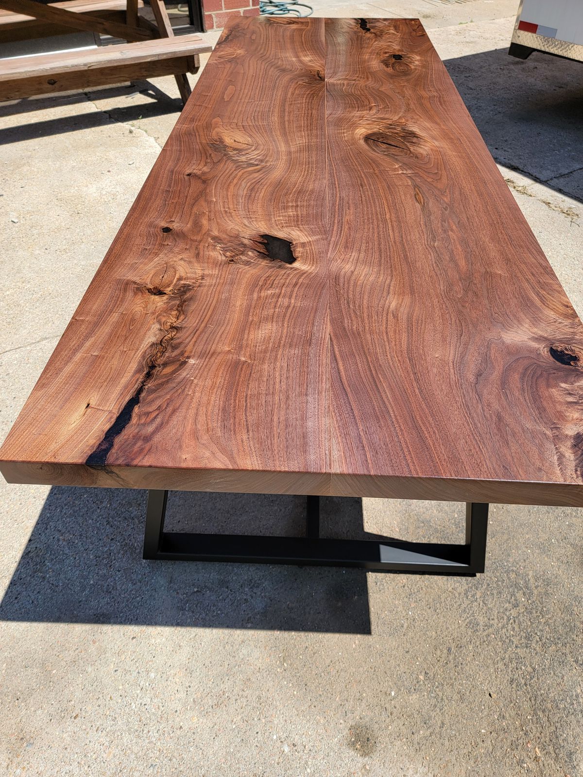 Live edge + epoxy on steel