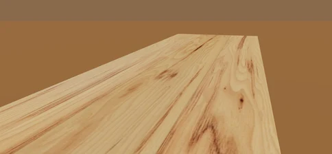 Hickory under a matte topcoat (MMWWco 3D render)