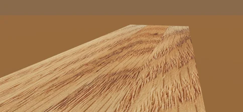 Red oak under a matte topcoat (MMWWco 3D render)