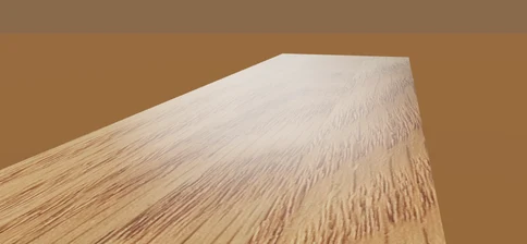 Red oak under a semi-gloss topcoat (MMWWco 3D render)
