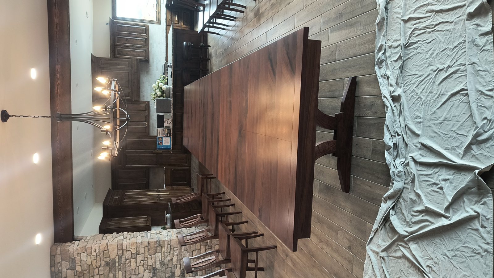 18-foot black walnut butterfly table in the MMWWco shop
